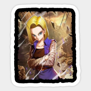 ANDROID 18 MERCH VTG Sticker